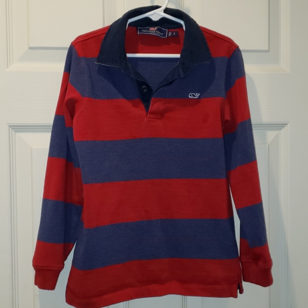 Boys Vineyard Vines Long Sleeve Polo Shirt